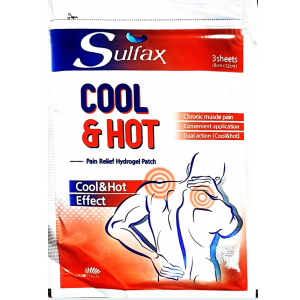 SULFAX COOL & HOT ( MENTHOL + VANILLYBUTYL ETHER ) 8 CM X 12 CM 3 SHEETS